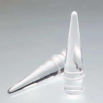 Detail View 1 of A Pair of Translucent UV Acrylic Taper-Clear Gem